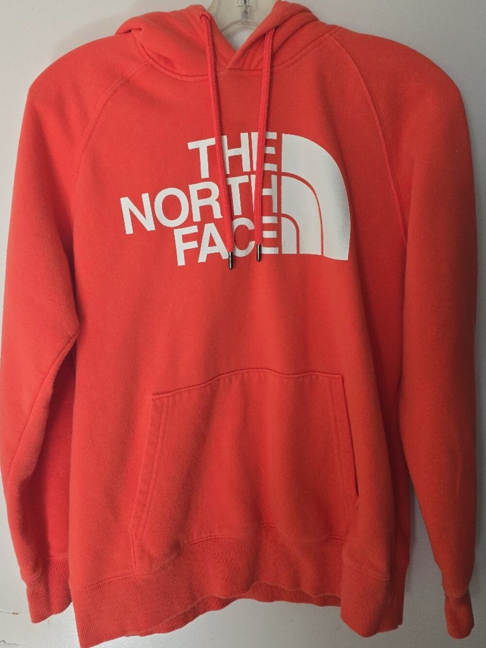 The North Face Half Dome Hoodie Womens M Coral Pullover Big Logo